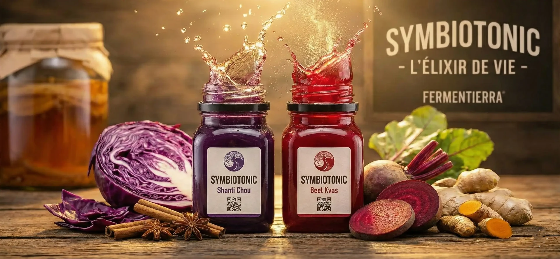 Bouteilles de Symbiotonic Fermentierra