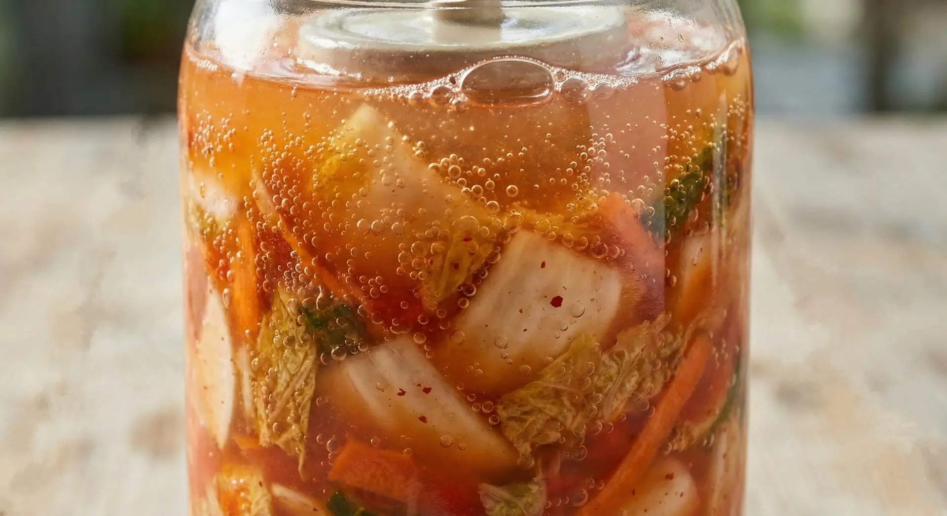 Effervescence naturelle d'un kimchi Fermentierra