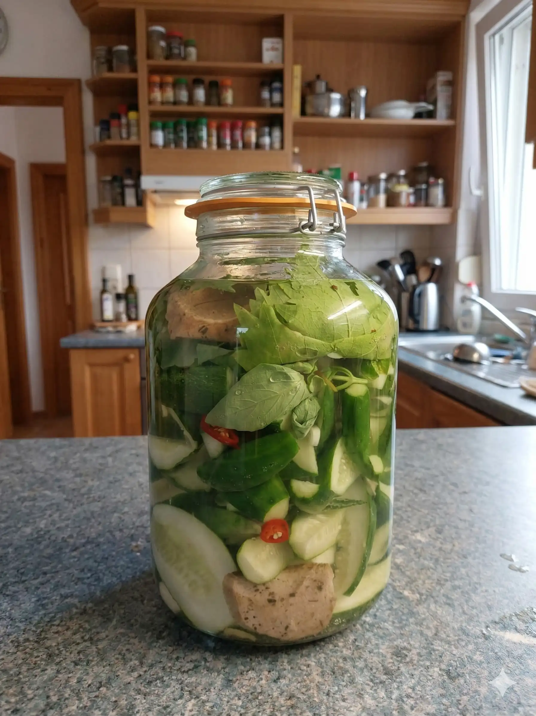 Bocaux de légumes fermentés slovaques — turšija balkanique en jarres traditionnelles